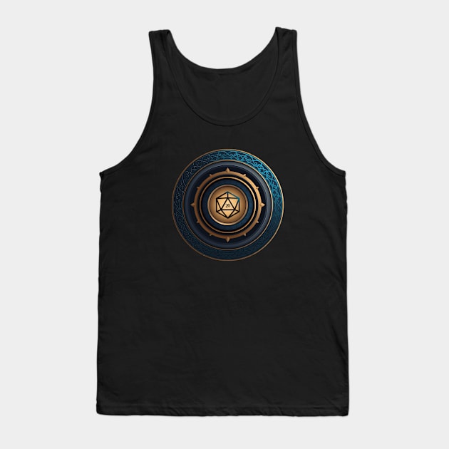 Abstract Polyhedral D20 Dice RPG Tank Top by dungeonarmory